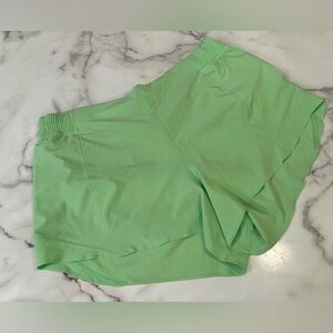 Lululemon shorts! Size 16. Bright-lime green color